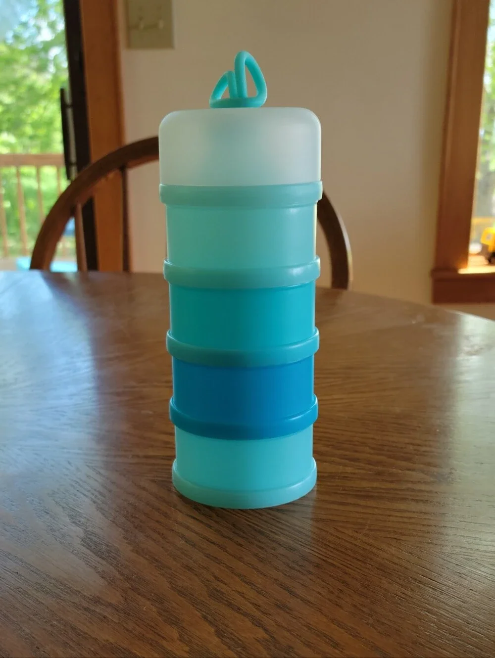 Stackable Blue Turquoise formula and Snack Container